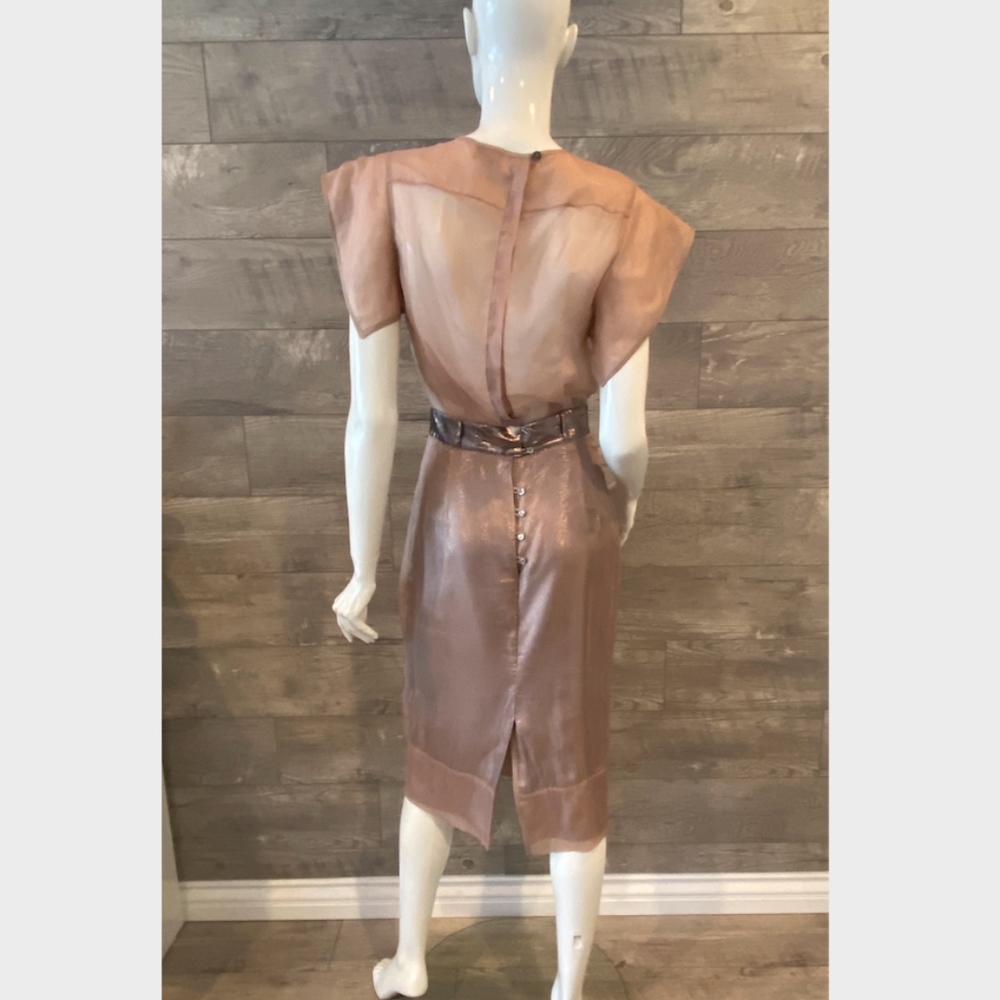Richard Nicoll Rose Silk Dress Size Small Uk10 View 3